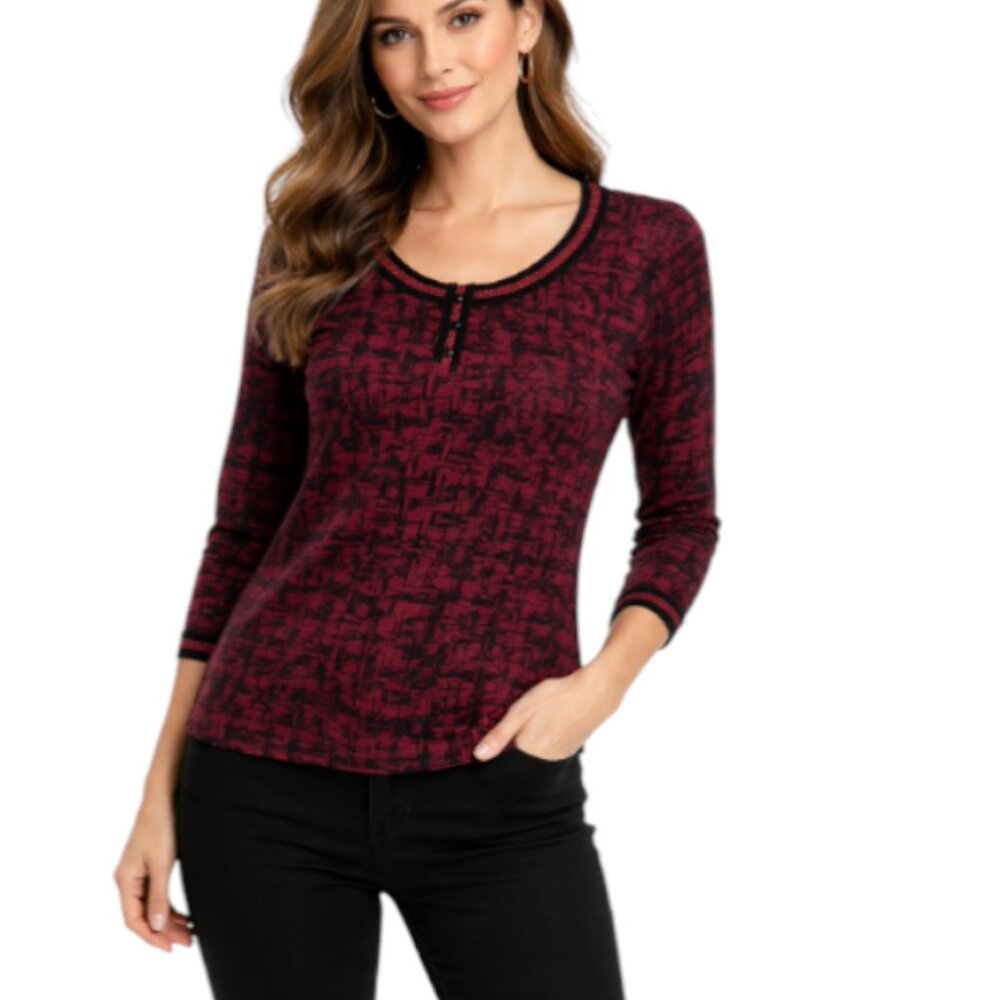 NWT Adamo Women's Sweater with Lurex and Rhinestones Accents